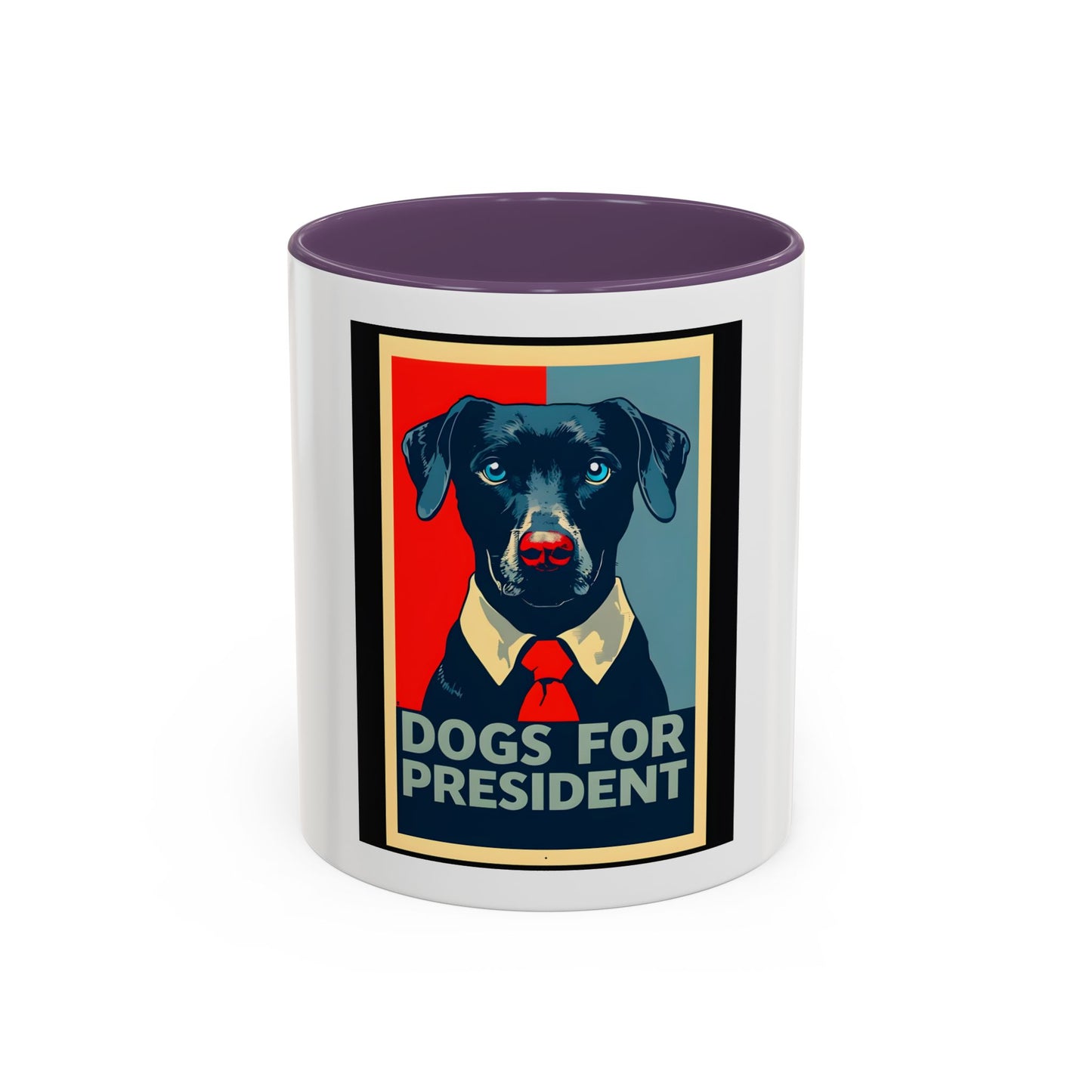 Accent Coffee Mug (11, 15oz) Funny Dogs for president 2025