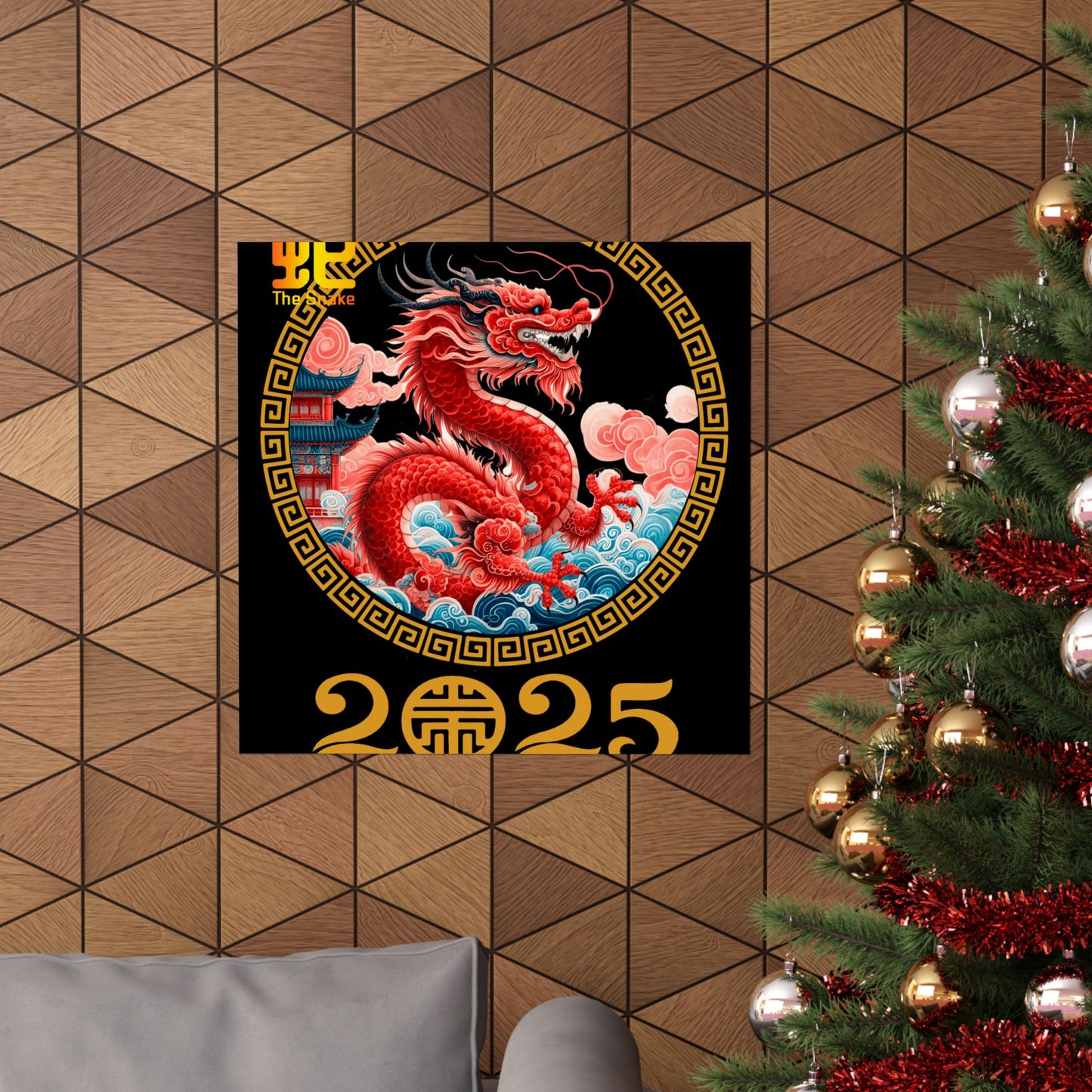 Matte Vertical Posters Chinese new year year of snake 2025 lunar calendar chinese gifts