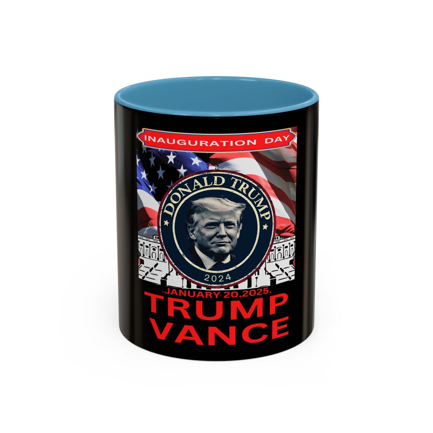 Accent Coffee Mug (11, 15oz) Donald Trump 47th president Inauguration day January 20th 2025 USA