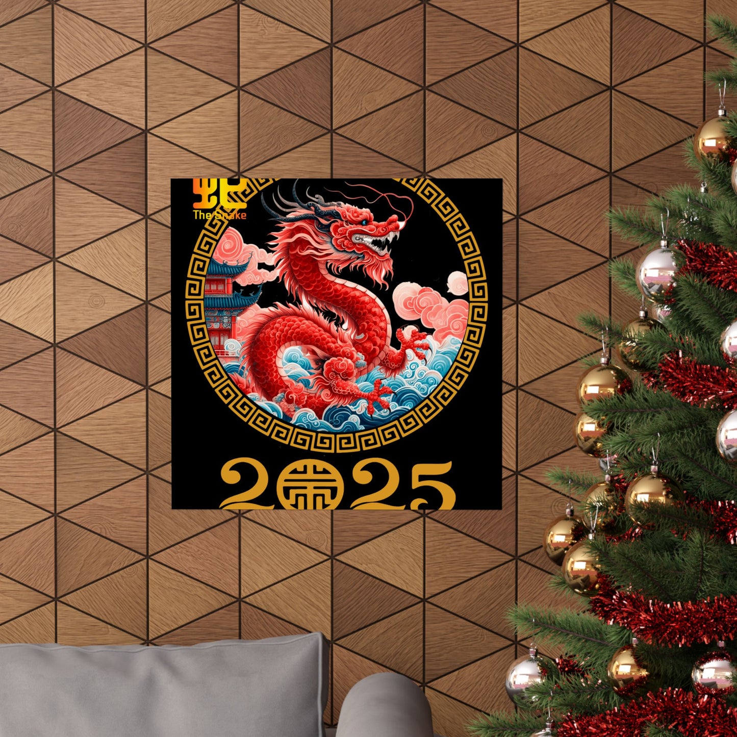 Matte Vertical Posters Chinese new year year of snake 2025 lunar calendar chinese gifts