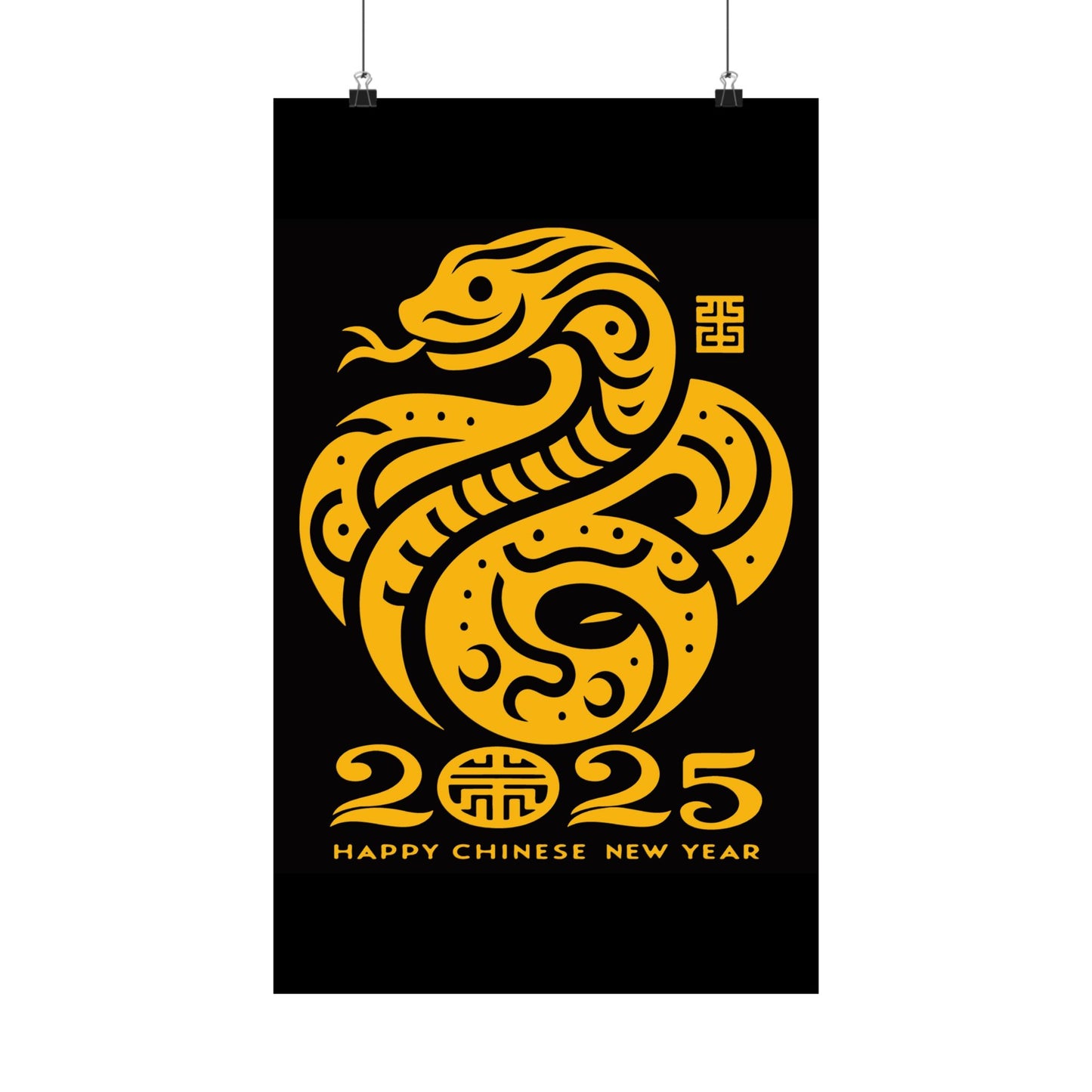 Matte Vertical Posters Chinese new year celebration 2025 year of  Snake chinese lunar year