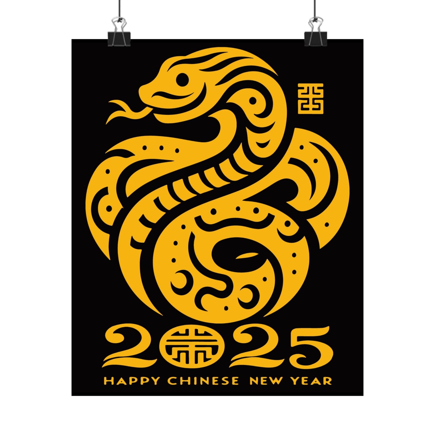 Matte Vertical Posters Chinese new year celebration 2025 year of  Snake chinese lunar year