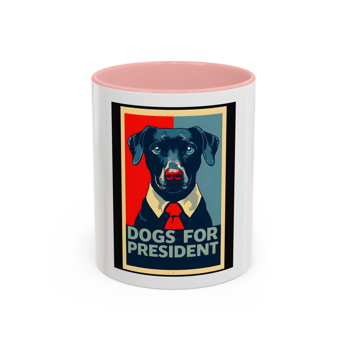 Accent Coffee Mug (11, 15oz) Funny Dogs for president 2025