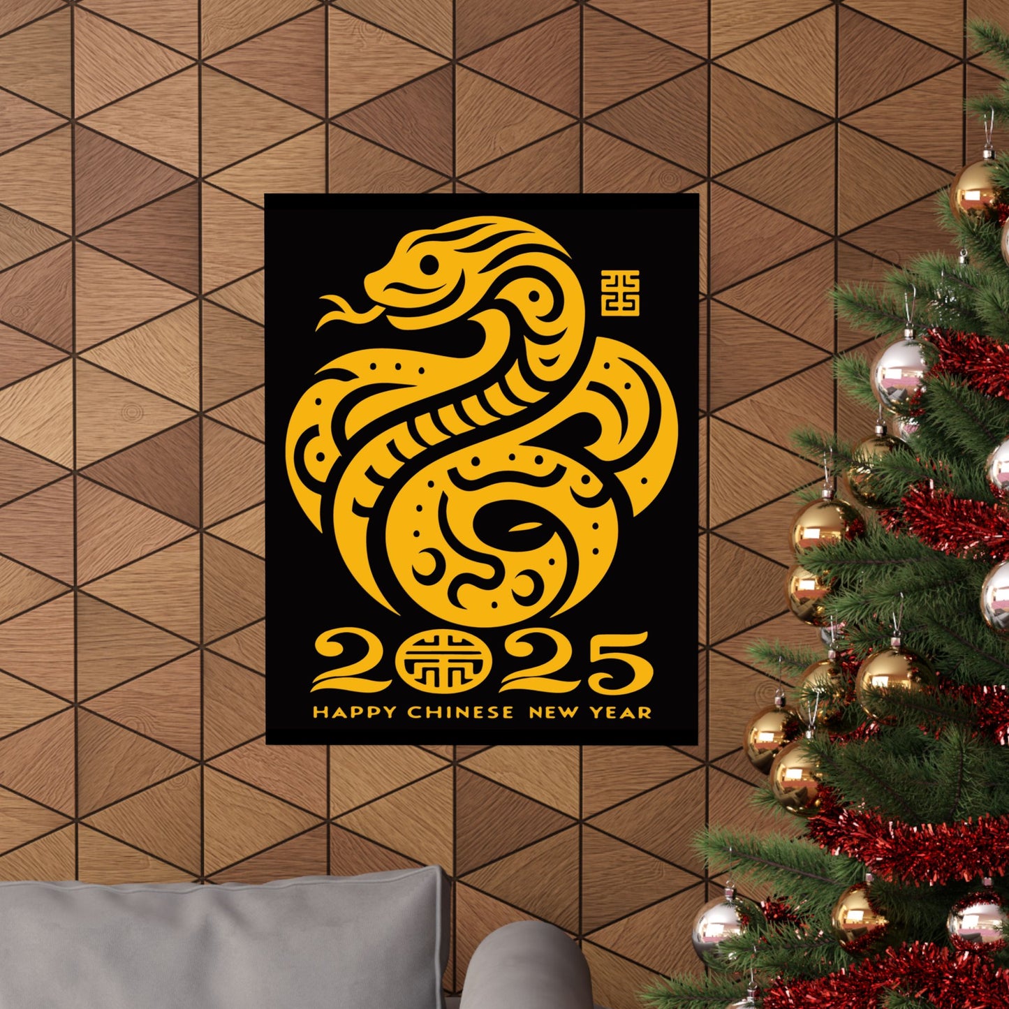 Matte Vertical Posters Chinese new year celebration 2025 year of  Snake chinese lunar year