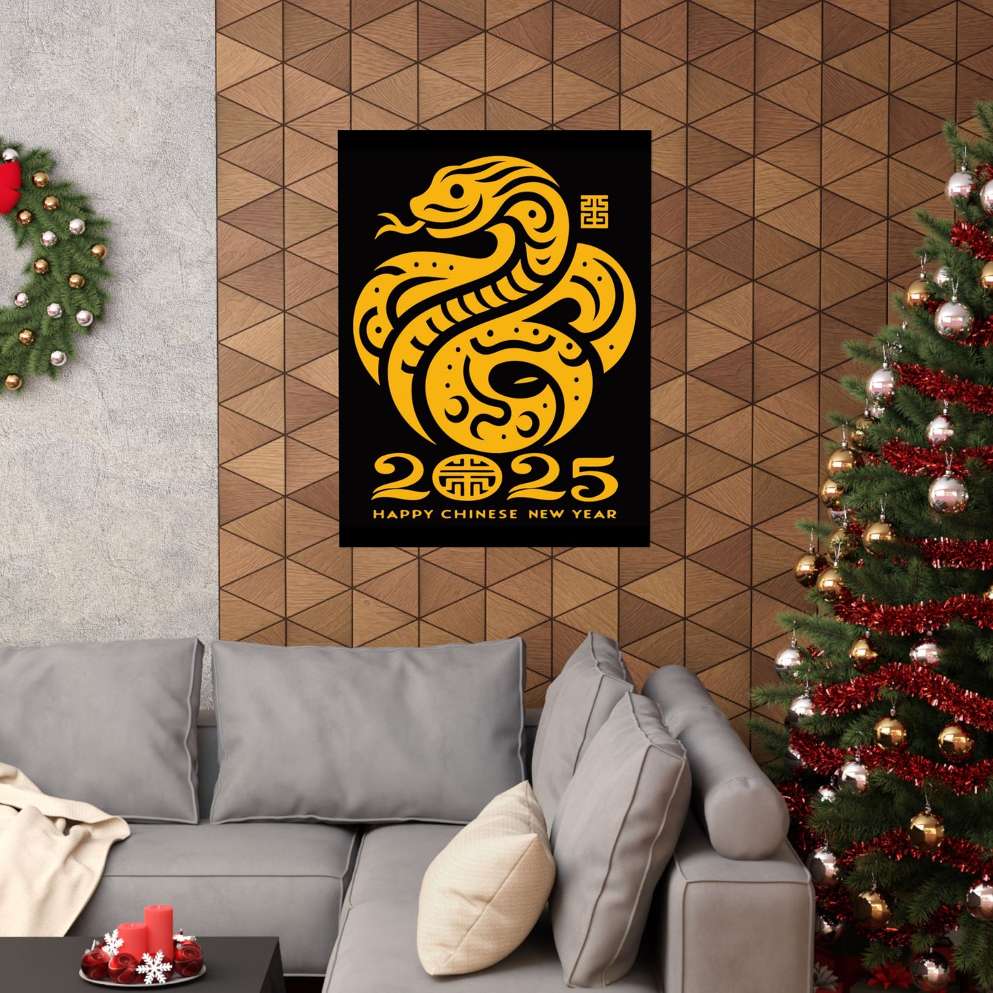 Matte Vertical Posters Chinese new year celebration 2025 year of  Snake chinese lunar year