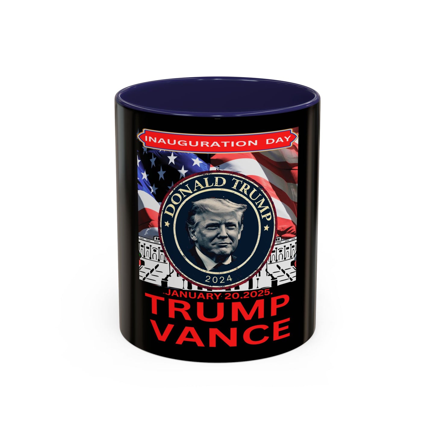 Accent Coffee Mug (11, 15oz) Donald Trump 47th president Inauguration day January 20th 2025 USA