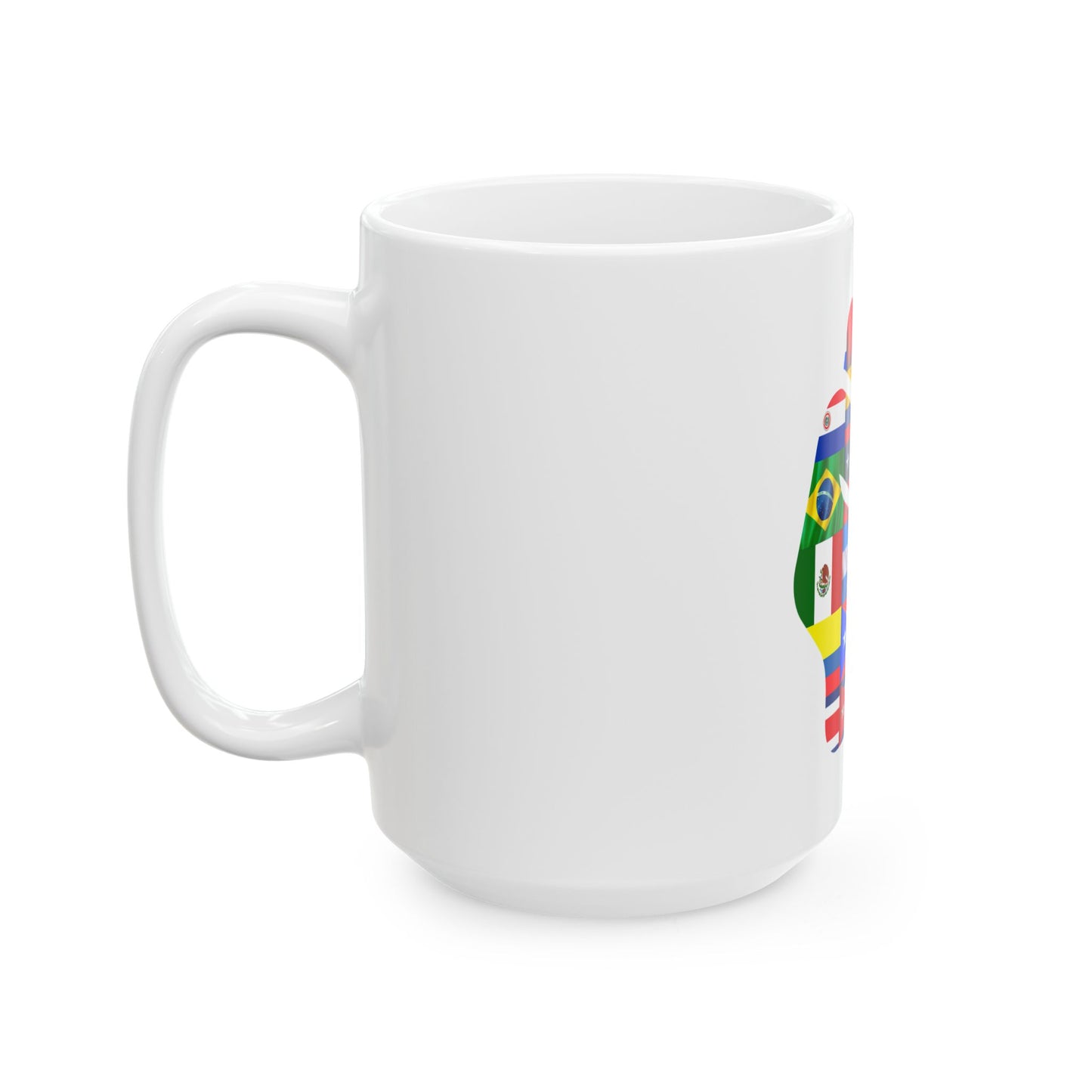 Latinos united flags coffe mug anti trump