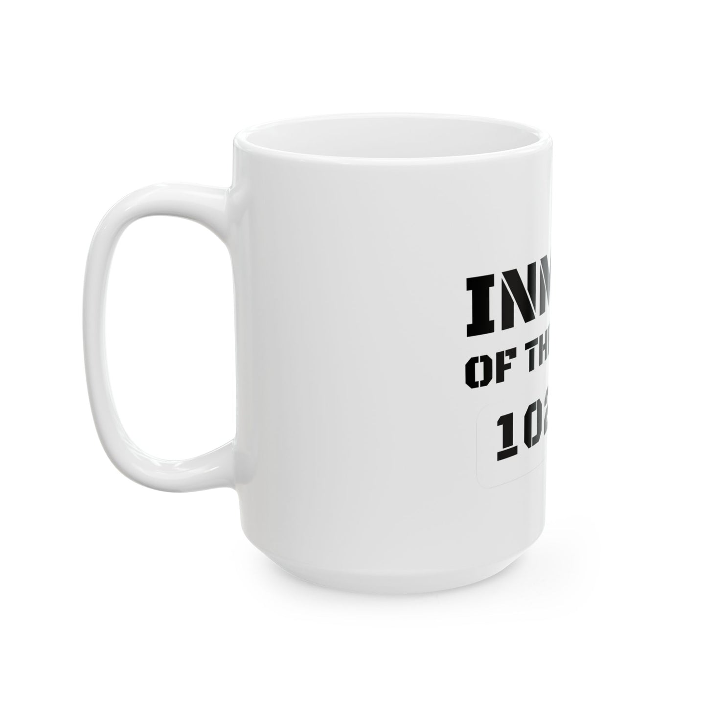 Ceramic Mug, (11oz, 15oz) Funny Halloween style Inmate of the Month 2025