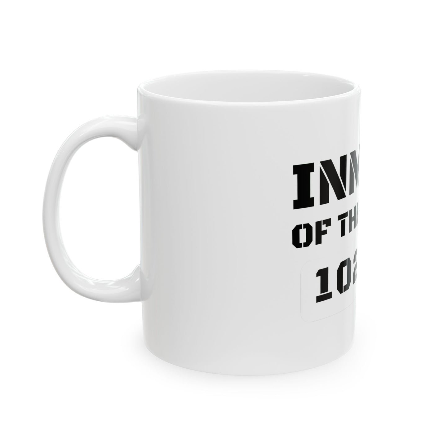 Ceramic Mug, (11oz, 15oz) Funny Halloween style Inmate of the Month 2025