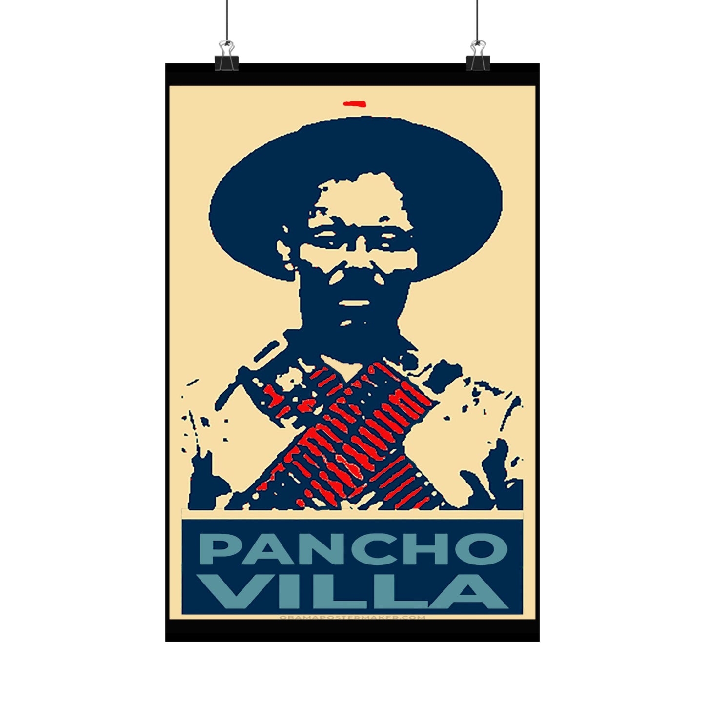 Matte Vertical Posters Pancho Villa art viva Mexico cabrones  cinco de mayo