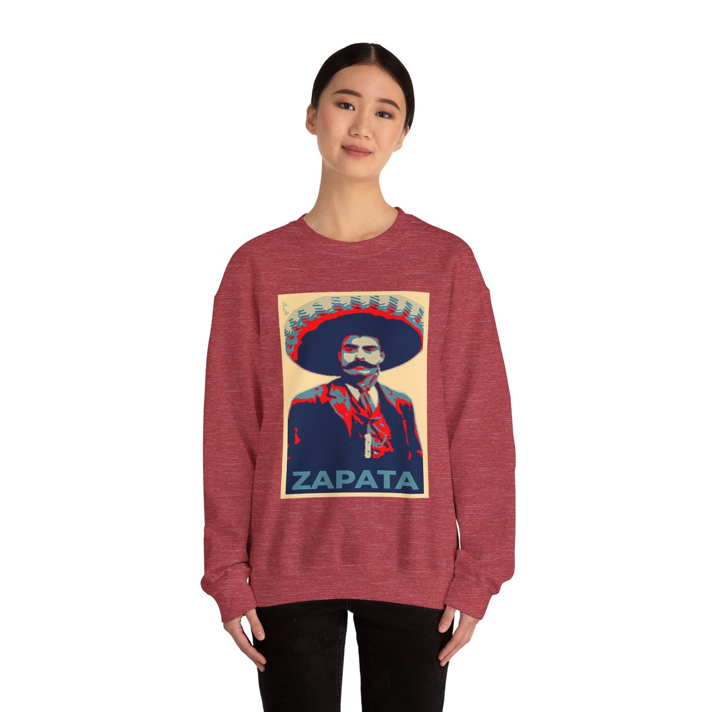 Unisex Heavy Blend™ Crewneck Sweatshirt Emiliano Zapata mexican revolution hero cinco de mayo 2025