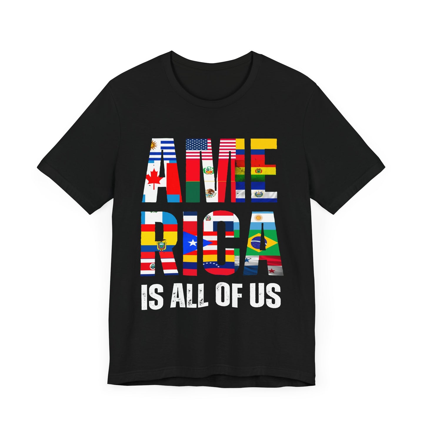 Patriotic Flag Tee - Celebrate America with Multi-Flag ,we are America united