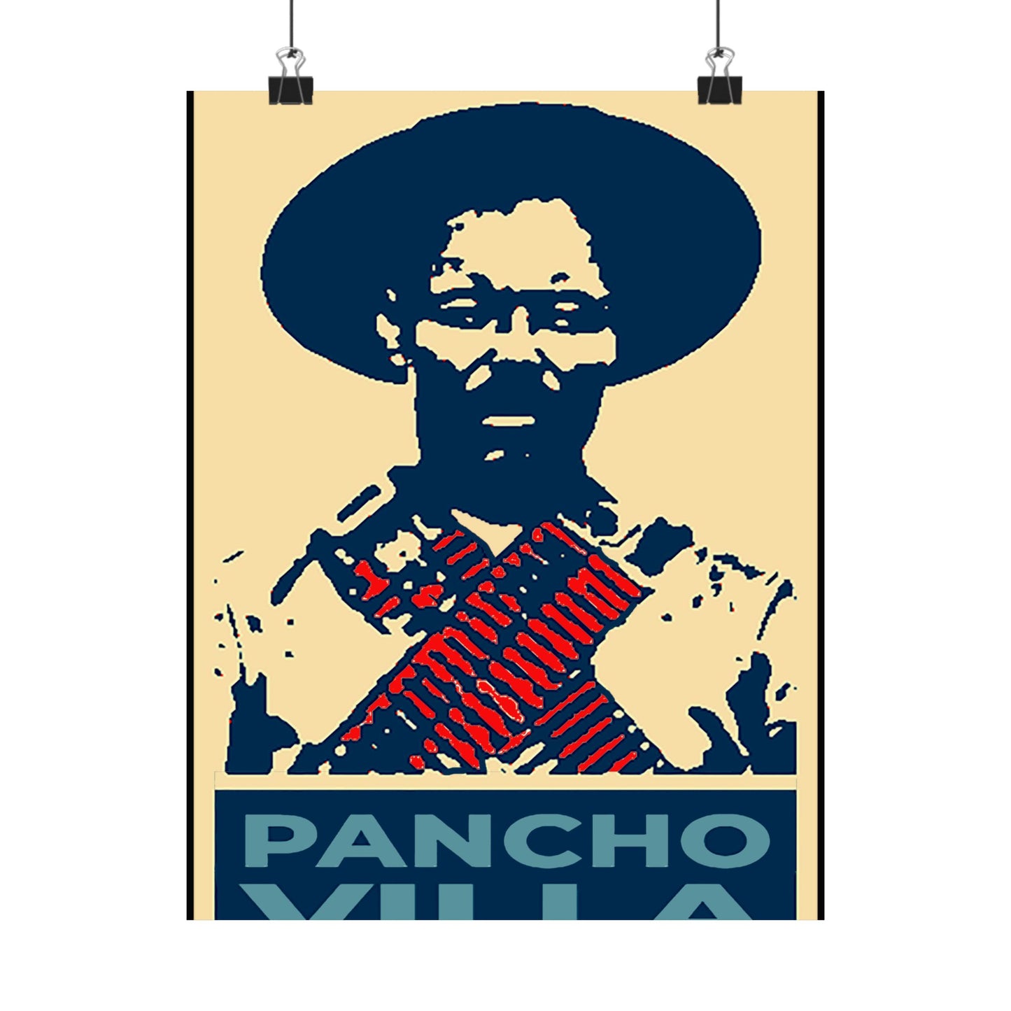 Matte Vertical Posters Pancho Villa art viva Mexico cabrones  cinco de mayo