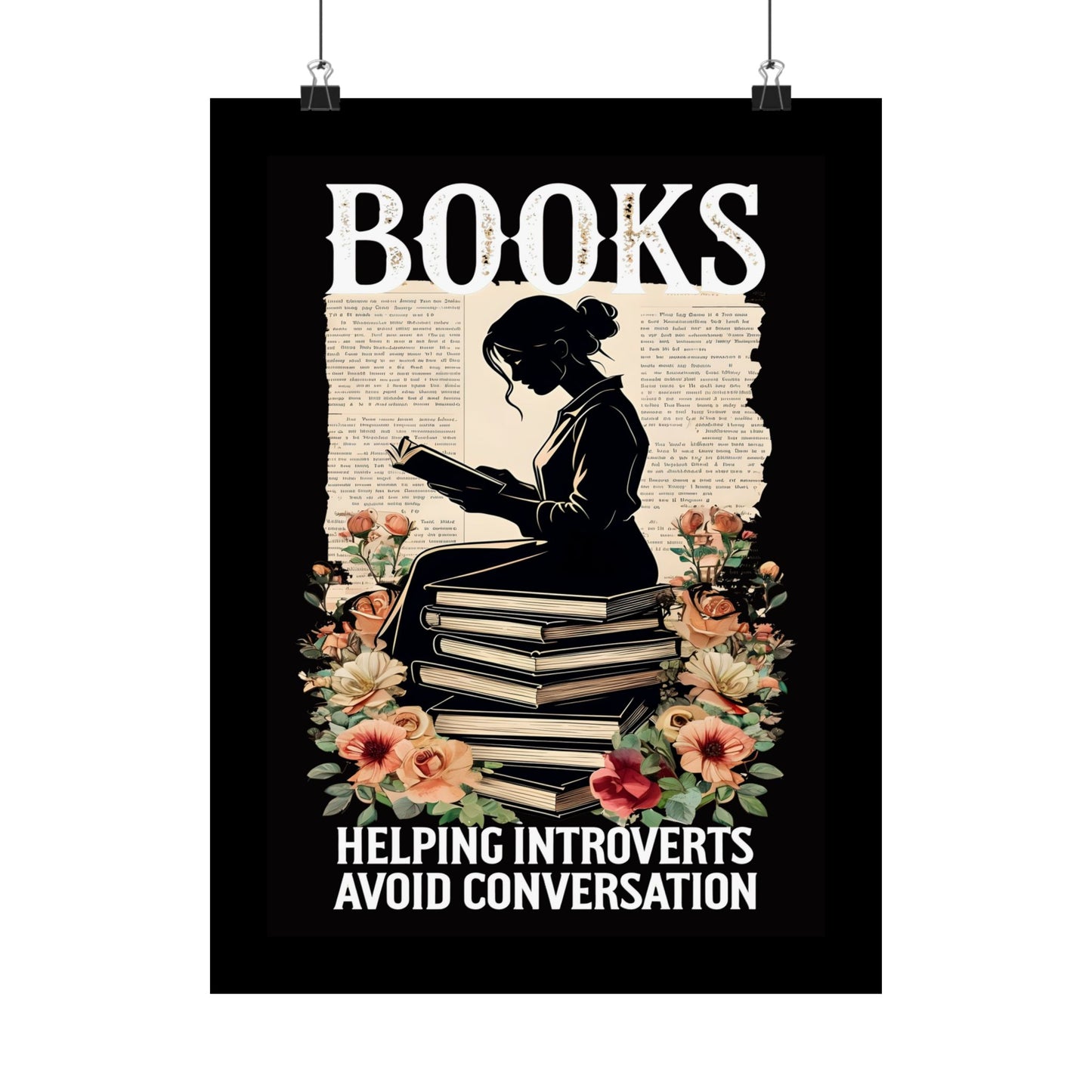 Matte Vertical Posters Books lovers gift ideas 2025