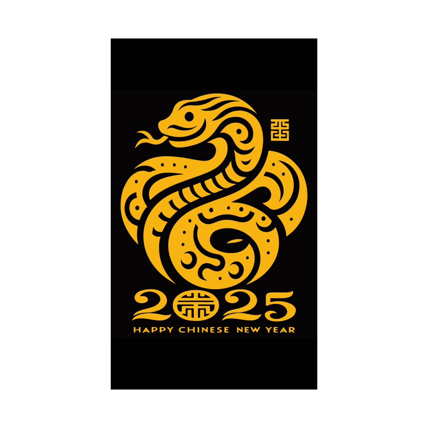 Matte Vertical Posters Chinese new year celebration 2025 year of  Snake chinese lunar year