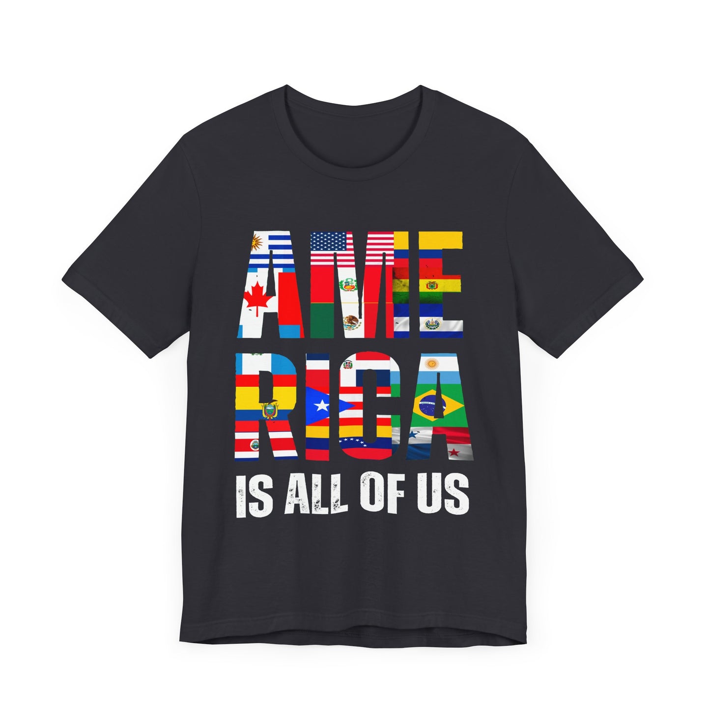 Patriotic Flag Tee - Celebrate America with Multi-Flag ,we are America united