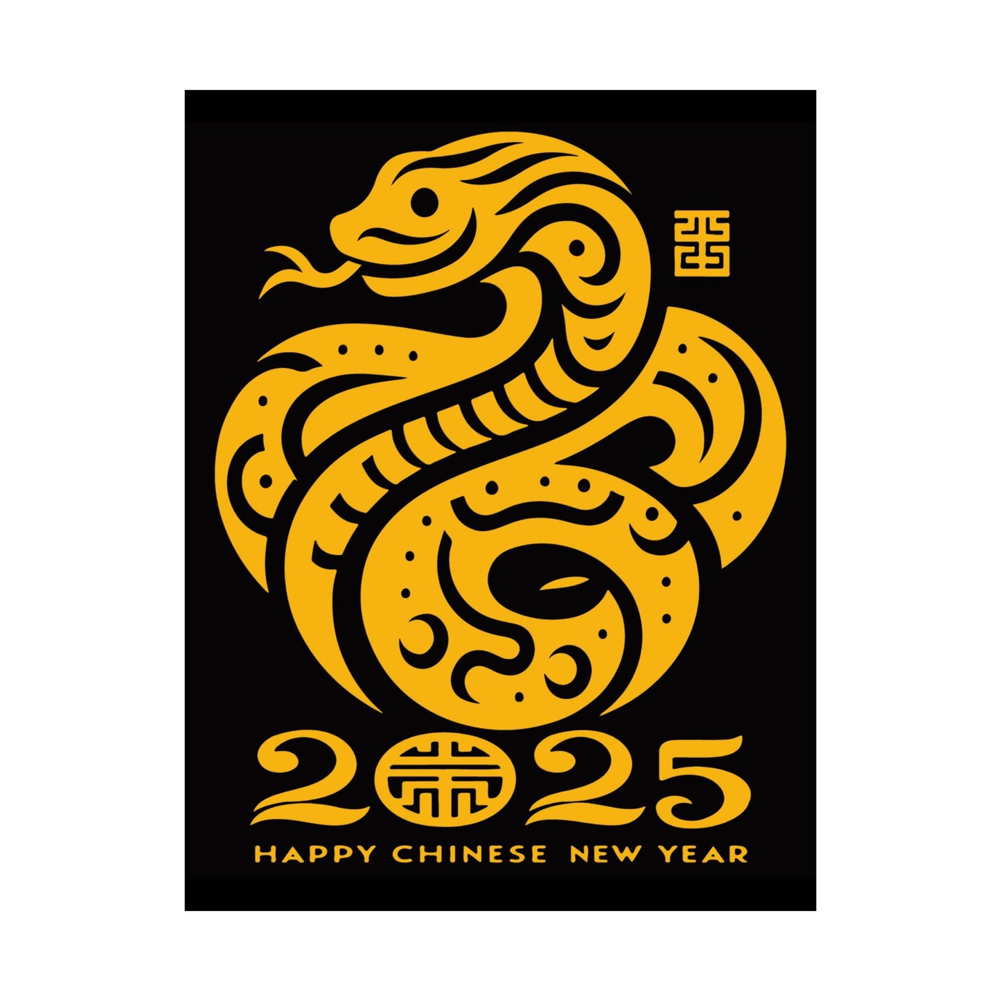 Matte Vertical Posters Chinese new year celebration 2025 year of  Snake chinese lunar year