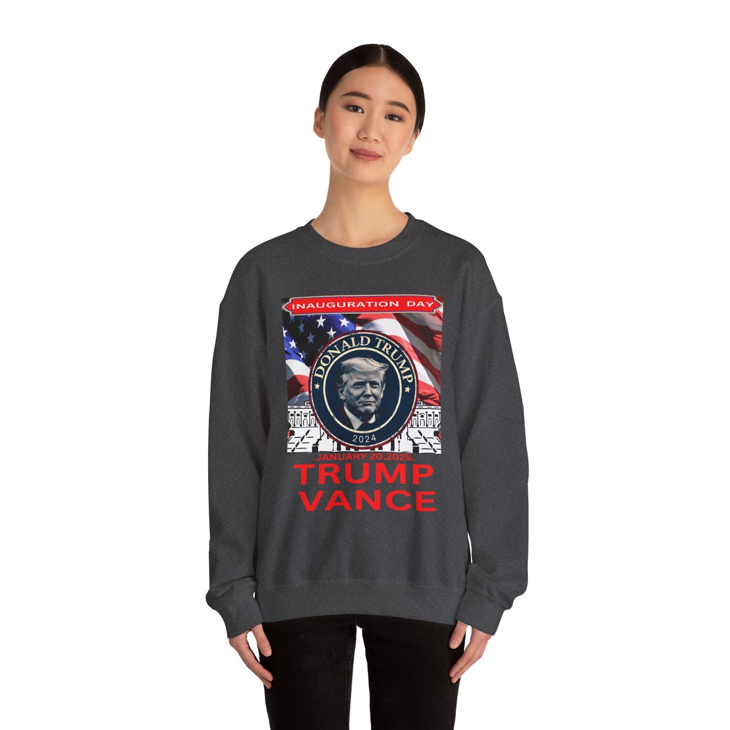 Unisex Heavy Blend™ Crewneck Sweatshirt Donald Trump Inauguration day 47th USA president January 20th 2025