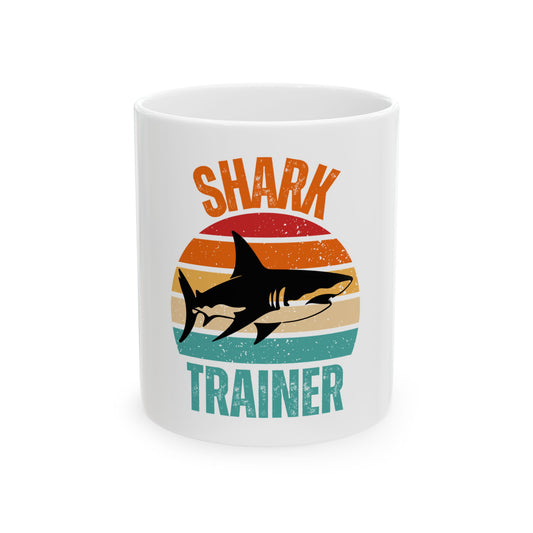 Shark Trainer Ceramic Mug - Fun Ocean-Themed Coffee Cup for Shark Lovers