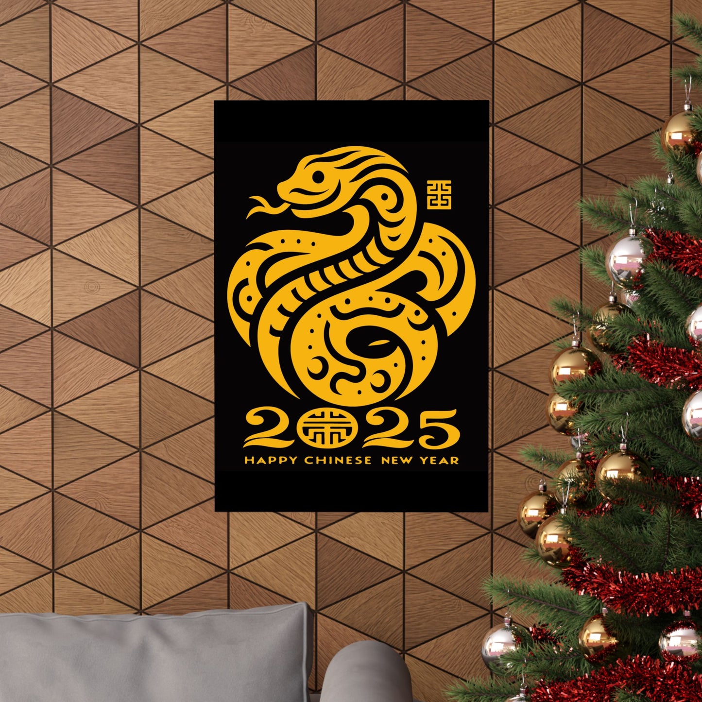 Matte Vertical Posters Chinese new year celebration 2025 year of  Snake chinese lunar year