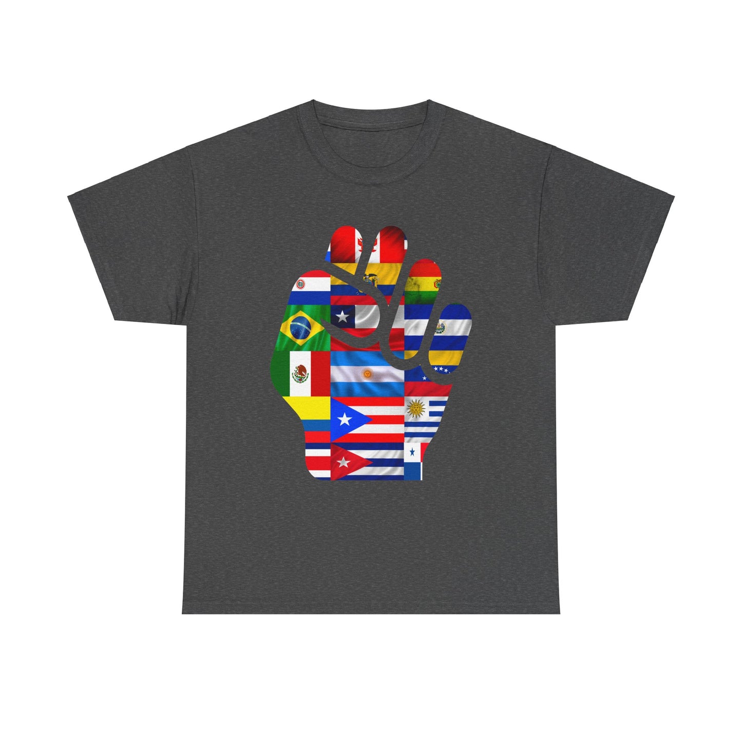 Latinos united hispanic roots and flags anti trump  t shirt 2025