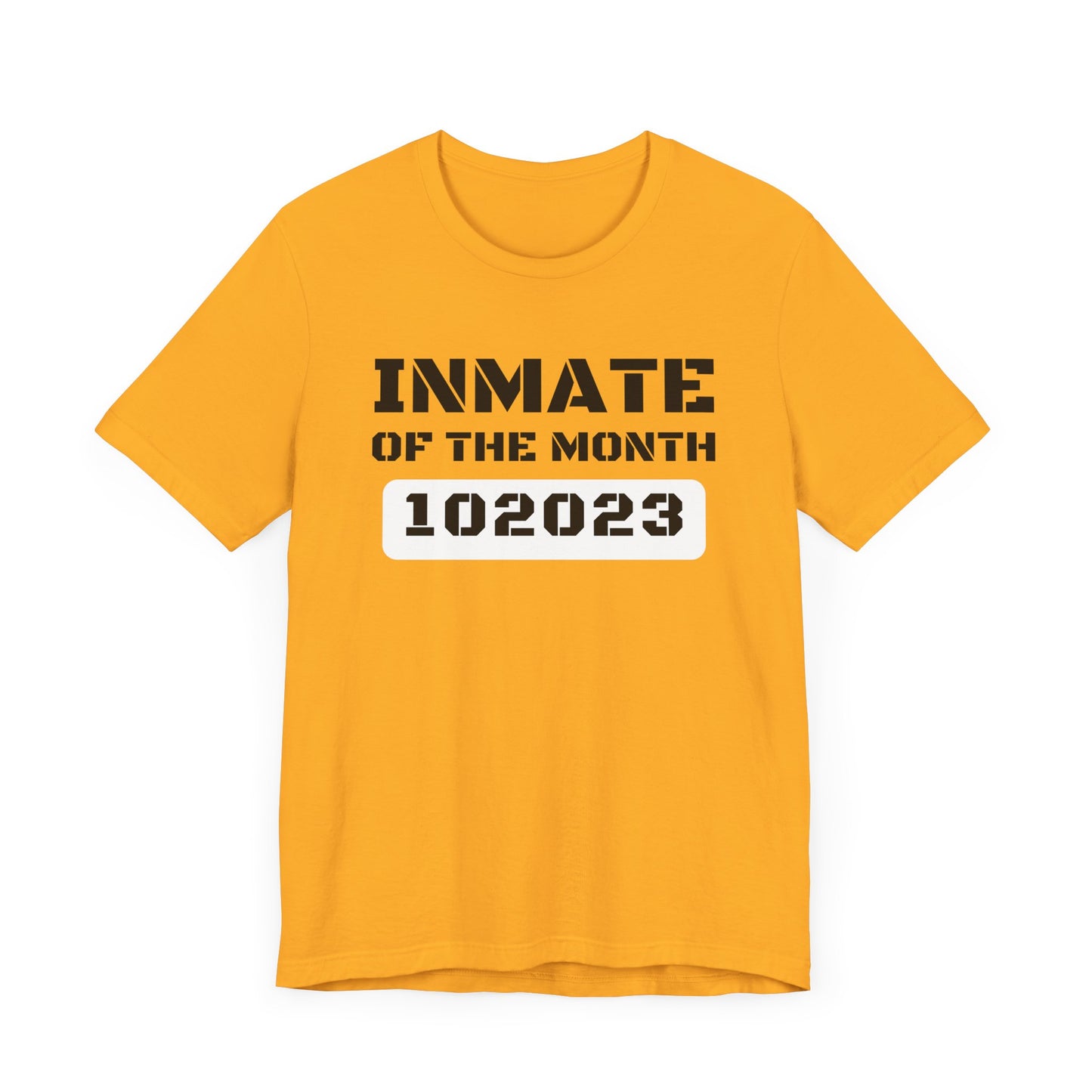 Unisex Jersey Short Sleeve Tee Funny Halloween costume Inmate of the Month 2025