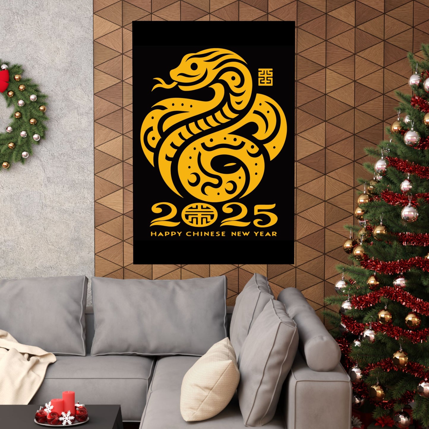 Matte Vertical Posters Chinese new year celebration 2025 year of  Snake chinese lunar year