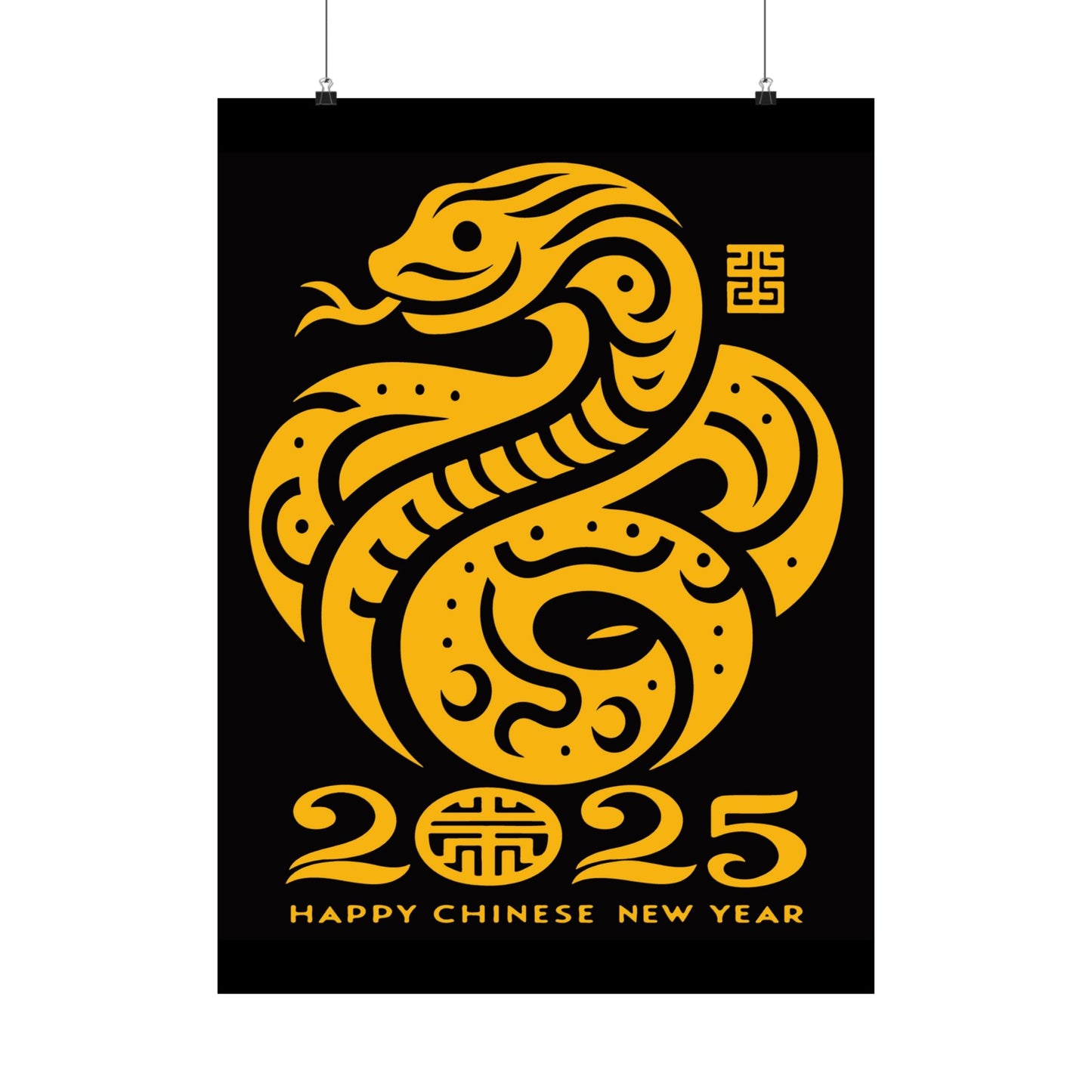 Matte Vertical Posters Chinese new year celebration 2025 year of  Snake chinese lunar year