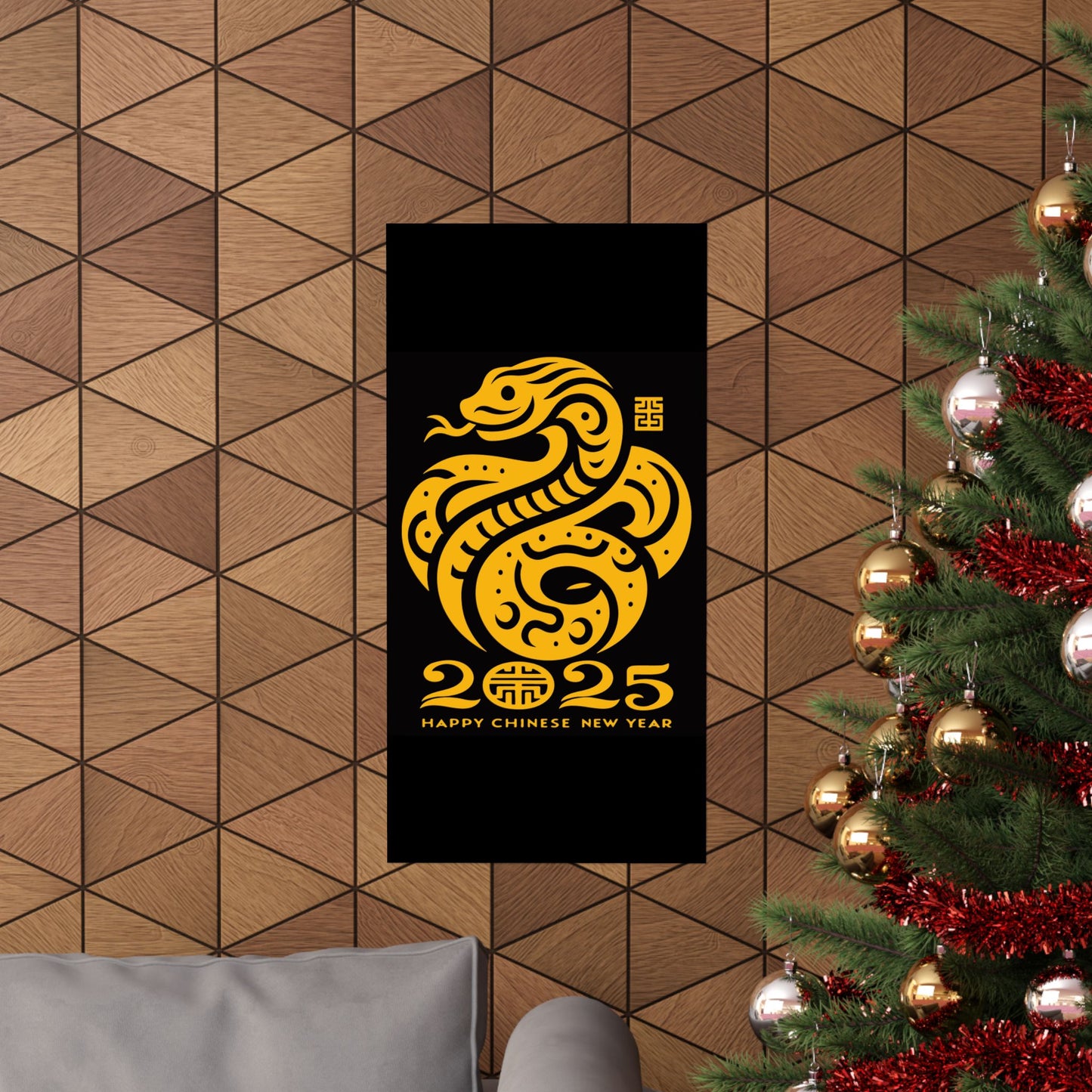 Matte Vertical Posters Chinese new year celebration 2025 year of  Snake chinese lunar year