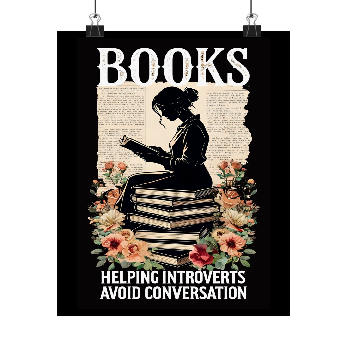 Matte Vertical Posters Books lovers gift ideas 2025