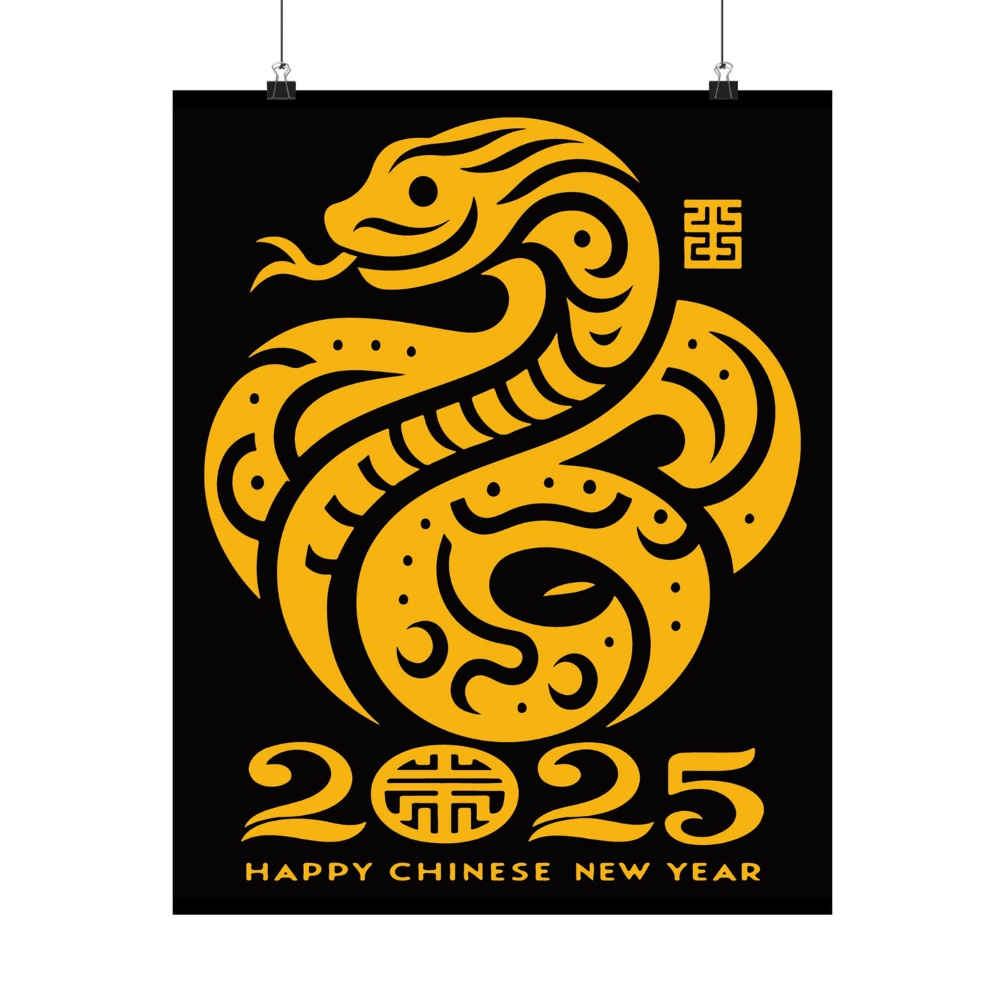 Matte Vertical Posters Chinese new year celebration 2025 year of  Snake chinese lunar year