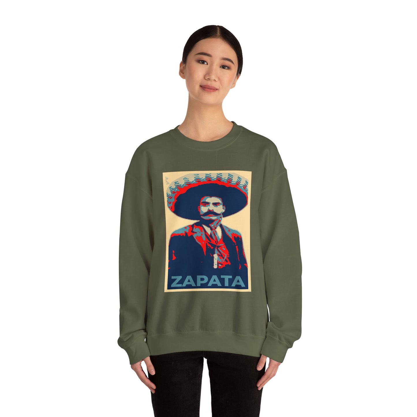 Unisex Heavy Blend™ Crewneck Sweatshirt Emiliano Zapata mexican revolution hero cinco de mayo 2025