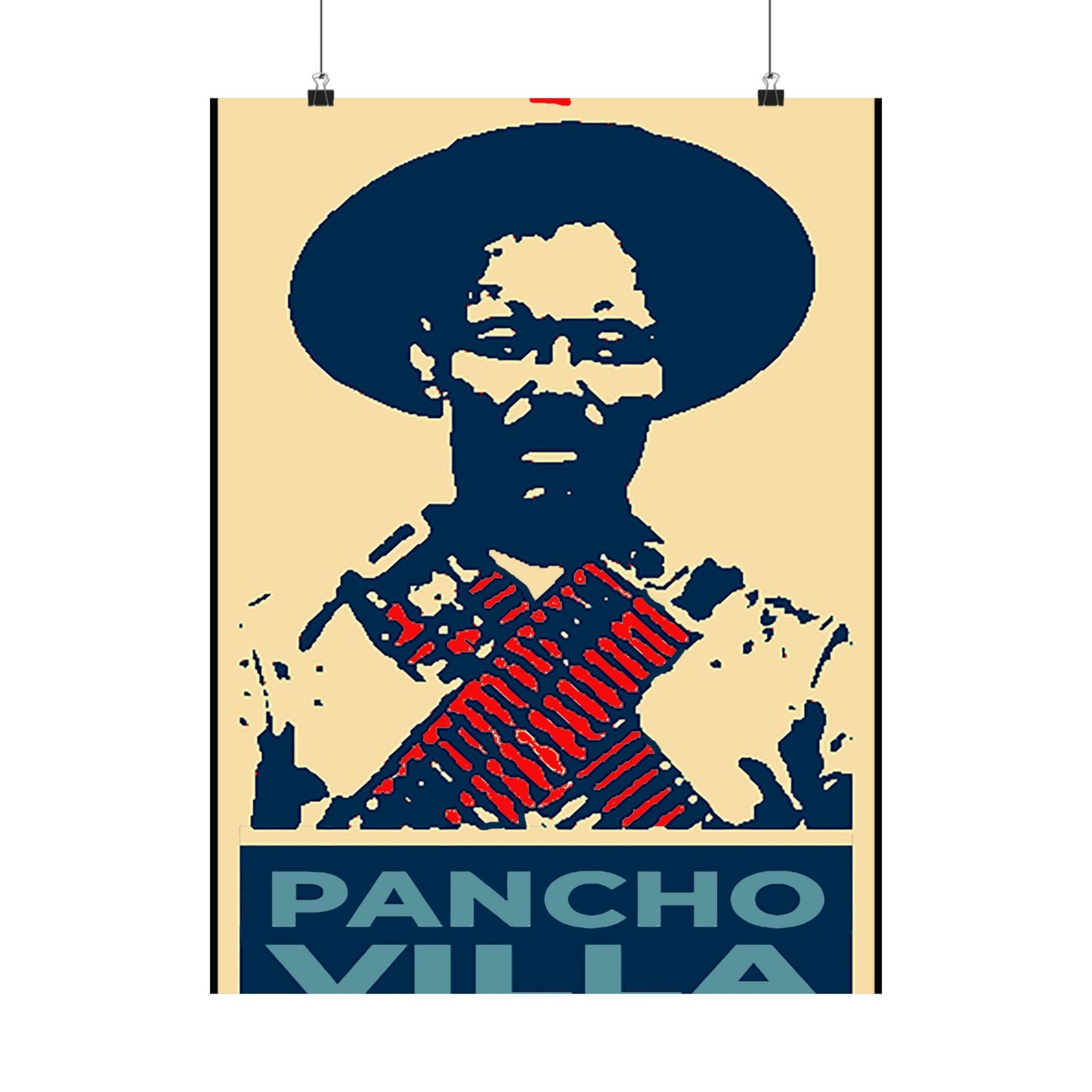 Matte Vertical Posters Pancho Villa art viva Mexico cabrones  cinco de mayo