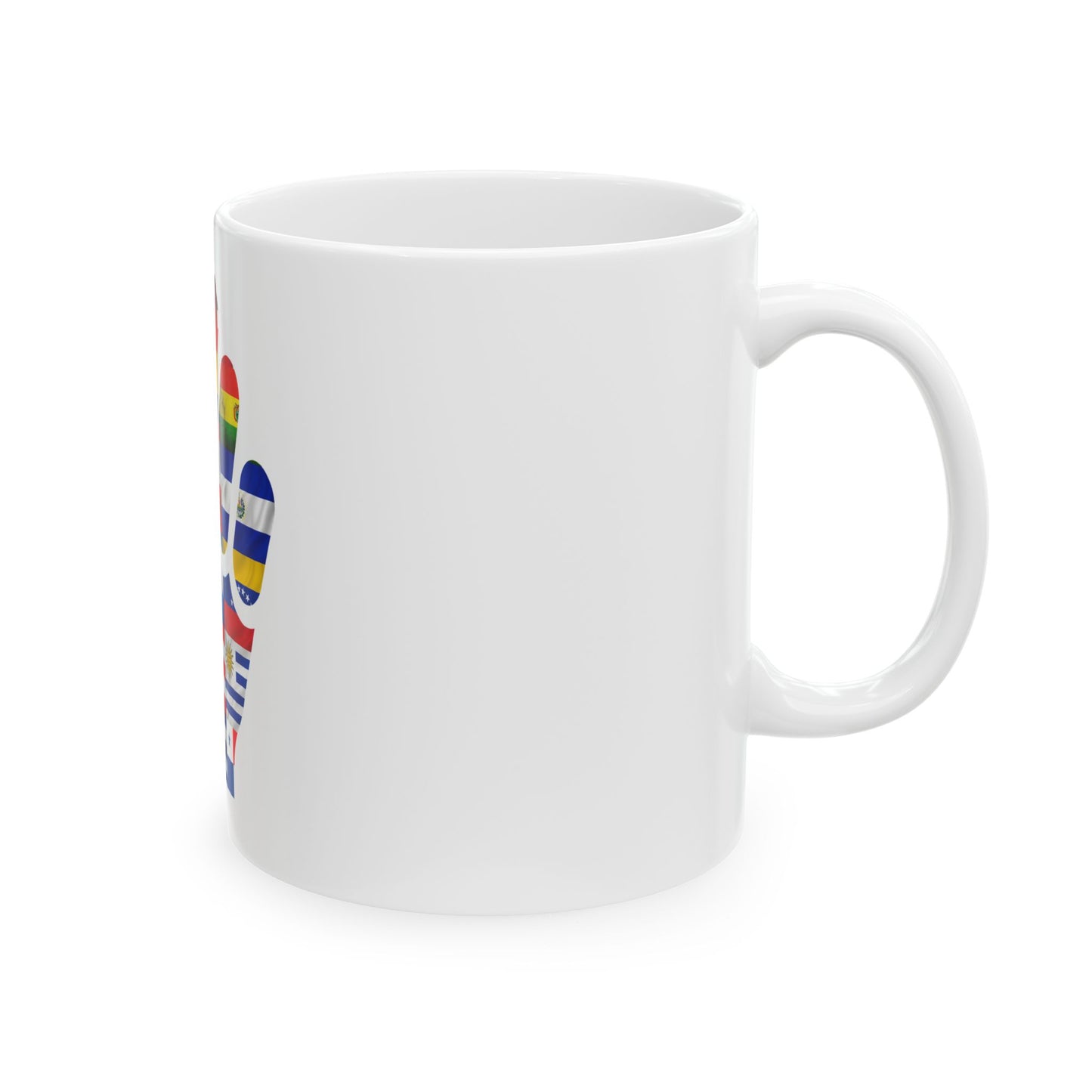 Latinos united flags coffe mug anti trump