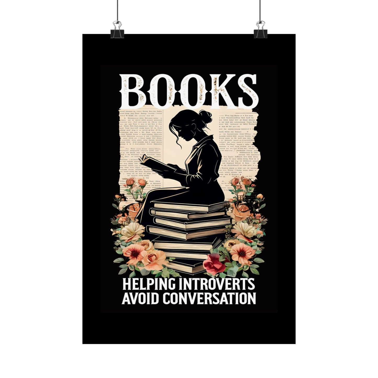 Matte Vertical Posters Books lovers gift ideas 2025