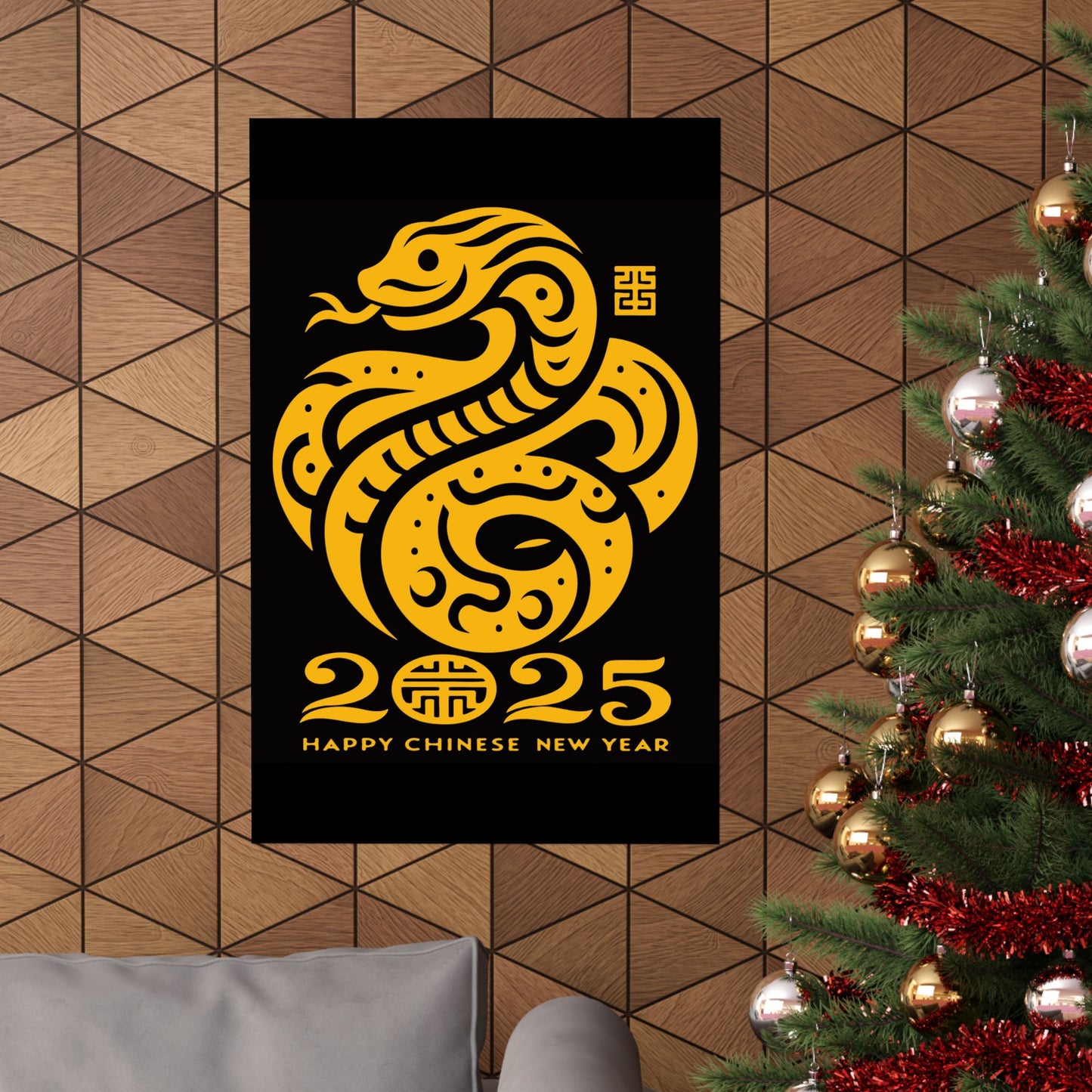 Matte Vertical Posters Chinese new year celebration 2025 year of  Snake chinese lunar year