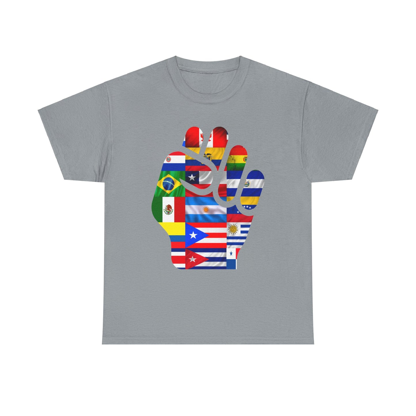 Latinos united hispanic roots and flags anti trump  t shirt 2025