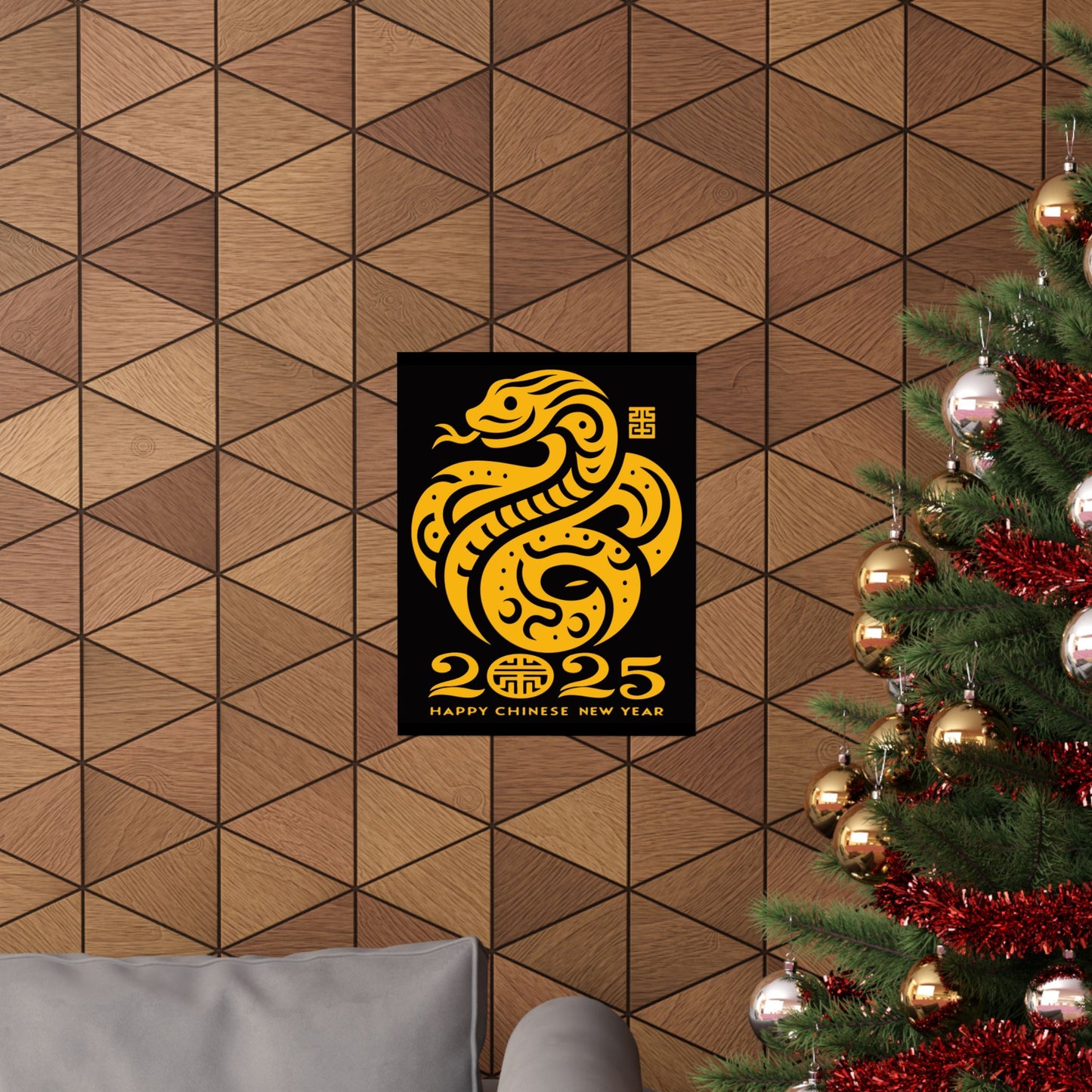 Matte Vertical Posters Chinese new year celebration 2025 year of  Snake chinese lunar year