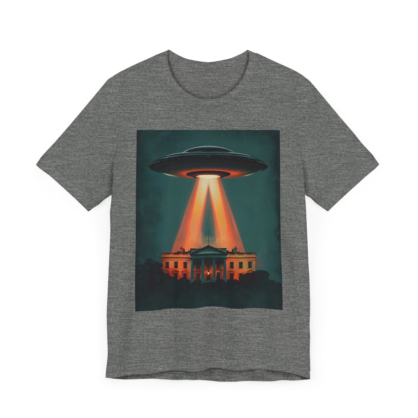 Unisex Jersey Short Sleeve Tee UFO  Aliens invasion Problem solved  for Sci Fi lovers