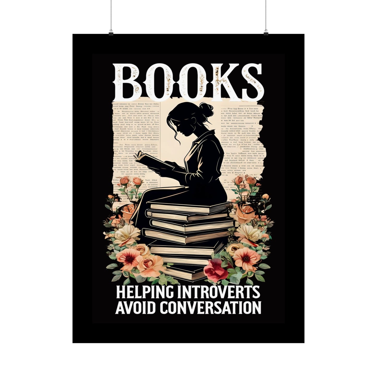 Matte Vertical Posters Books lovers gift ideas 2025