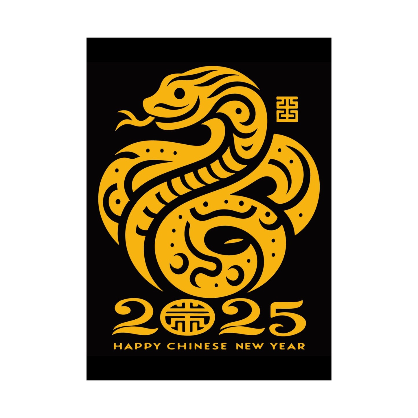 Matte Vertical Posters Chinese new year celebration 2025 year of  Snake chinese lunar year