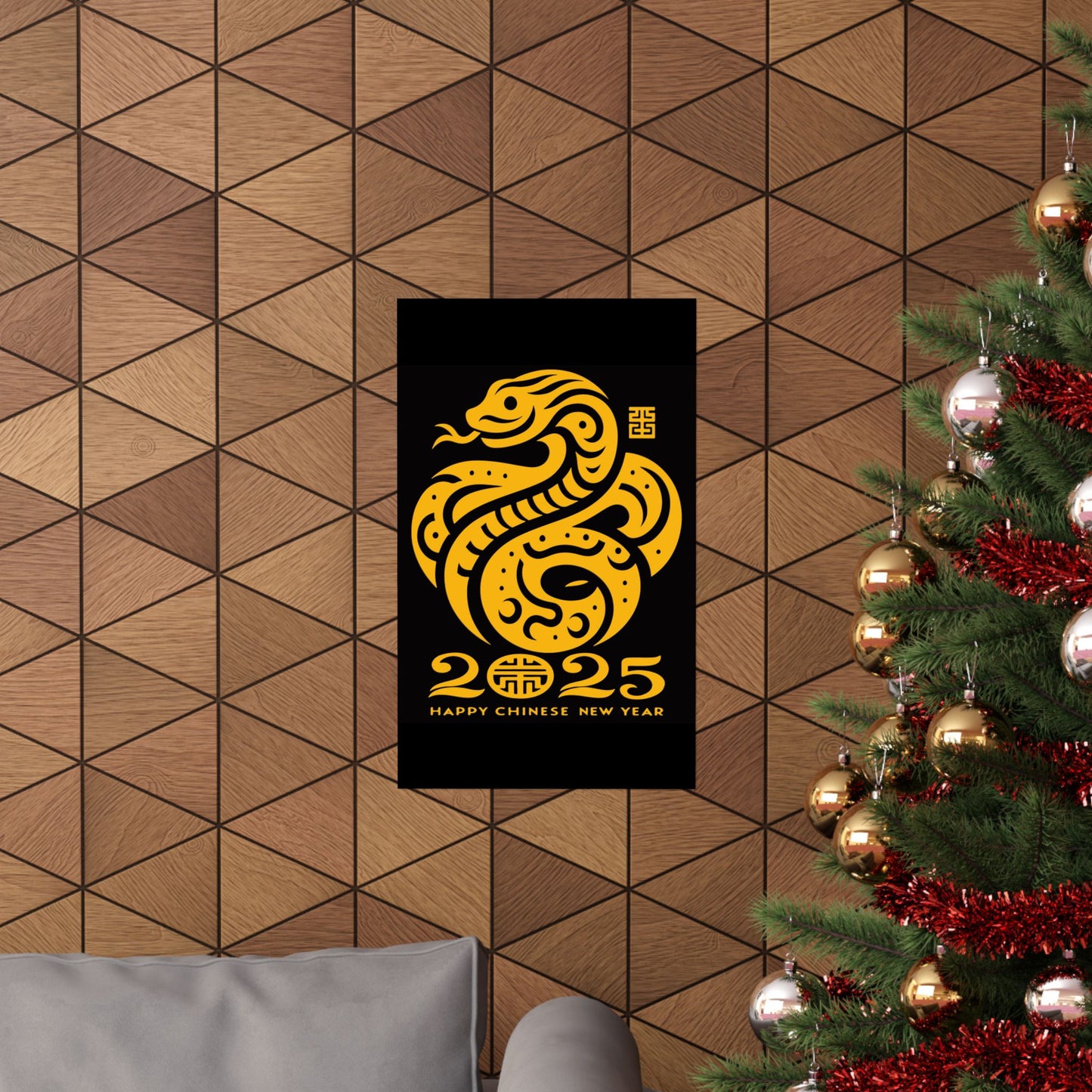 Matte Vertical Posters Chinese new year celebration 2025 year of  Snake chinese lunar year