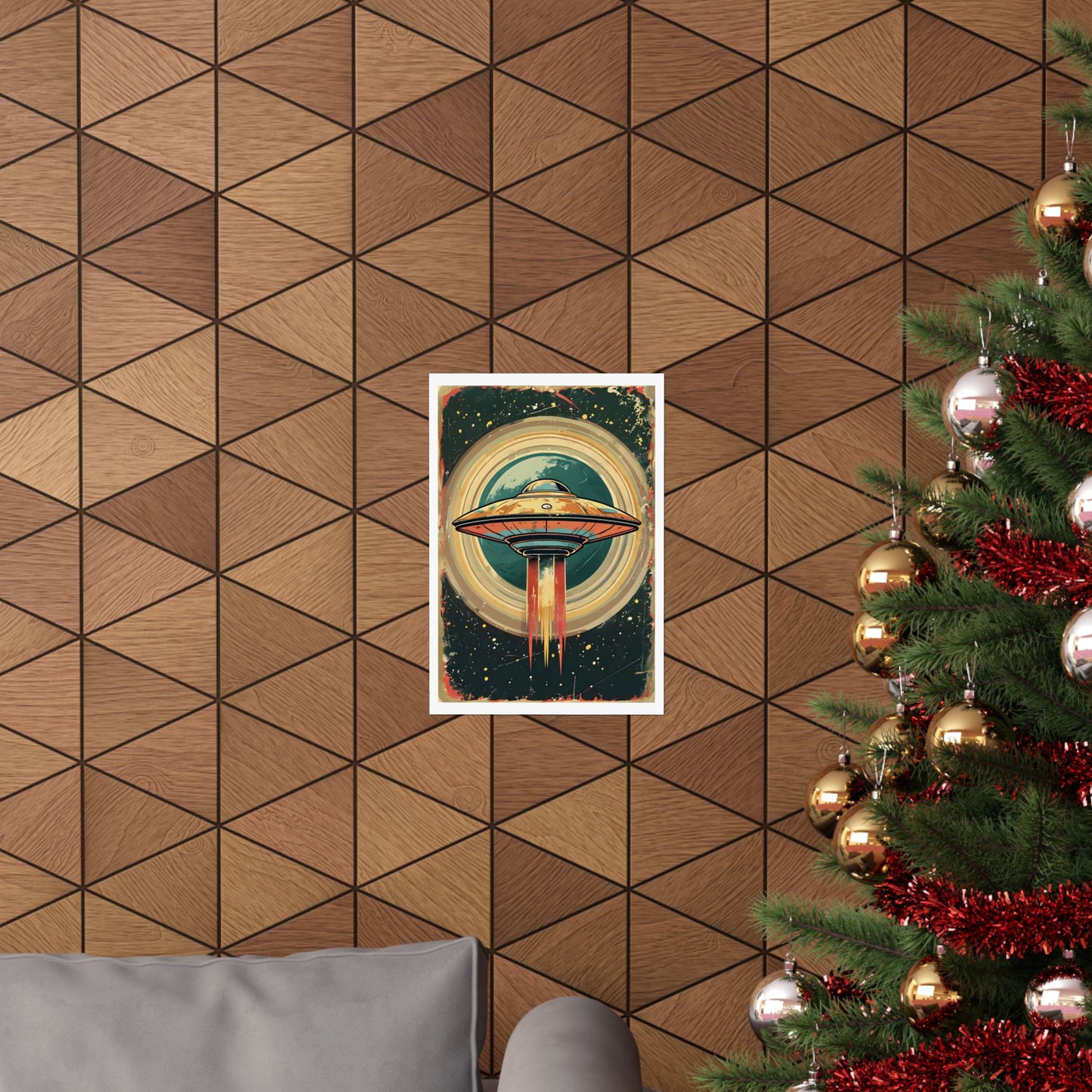 Matte Vertical Posters UFO invasion for outer space 2025