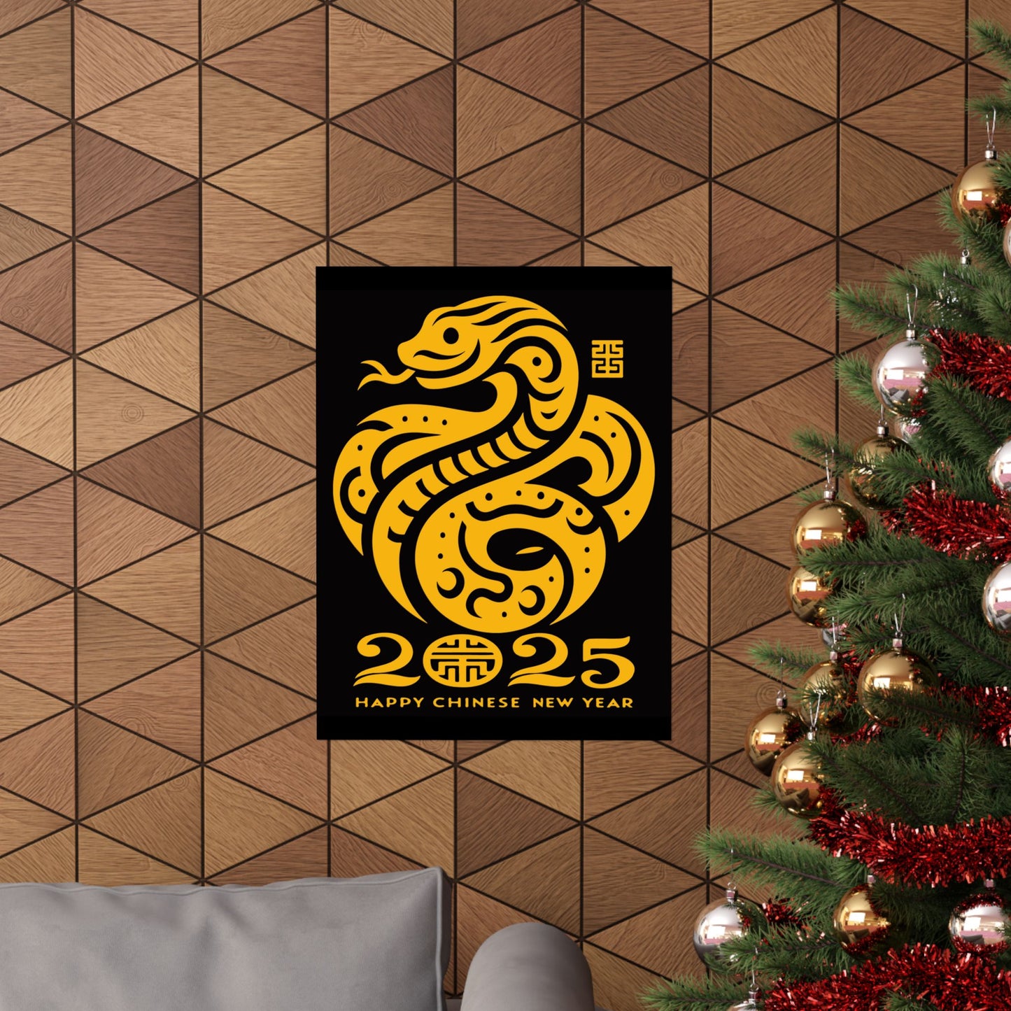 Matte Vertical Posters Chinese new year celebration 2025 year of  Snake chinese lunar year