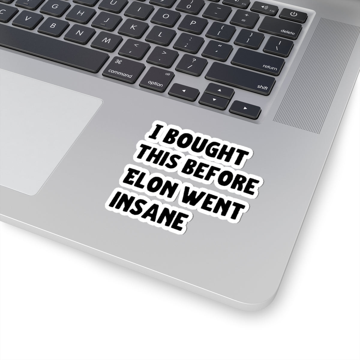 Humorous Kiss-Cut Stickers - "I Bought This Before Elon Went Insane" funny anti Elon Musk