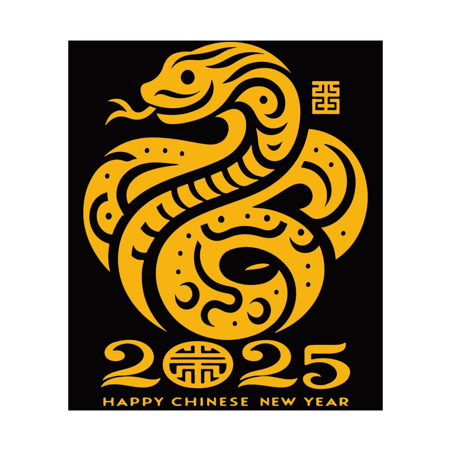 Matte Vertical Posters Chinese new year celebration 2025 year of  Snake chinese lunar year