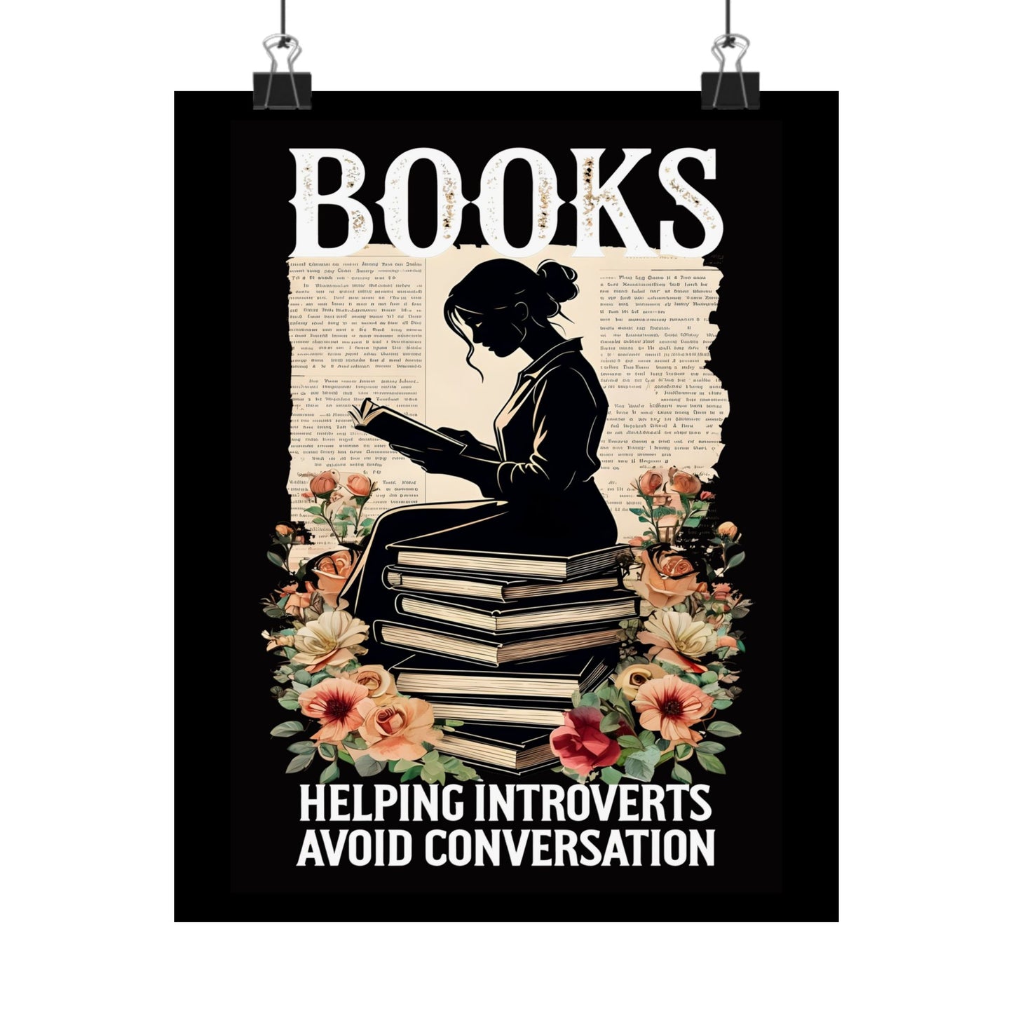 Matte Vertical Posters Books lovers gift ideas 2025