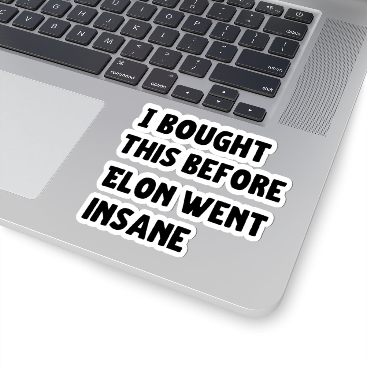 Humorous Kiss-Cut Stickers - "I Bought This Before Elon Went Insane" funny anti Elon Musk