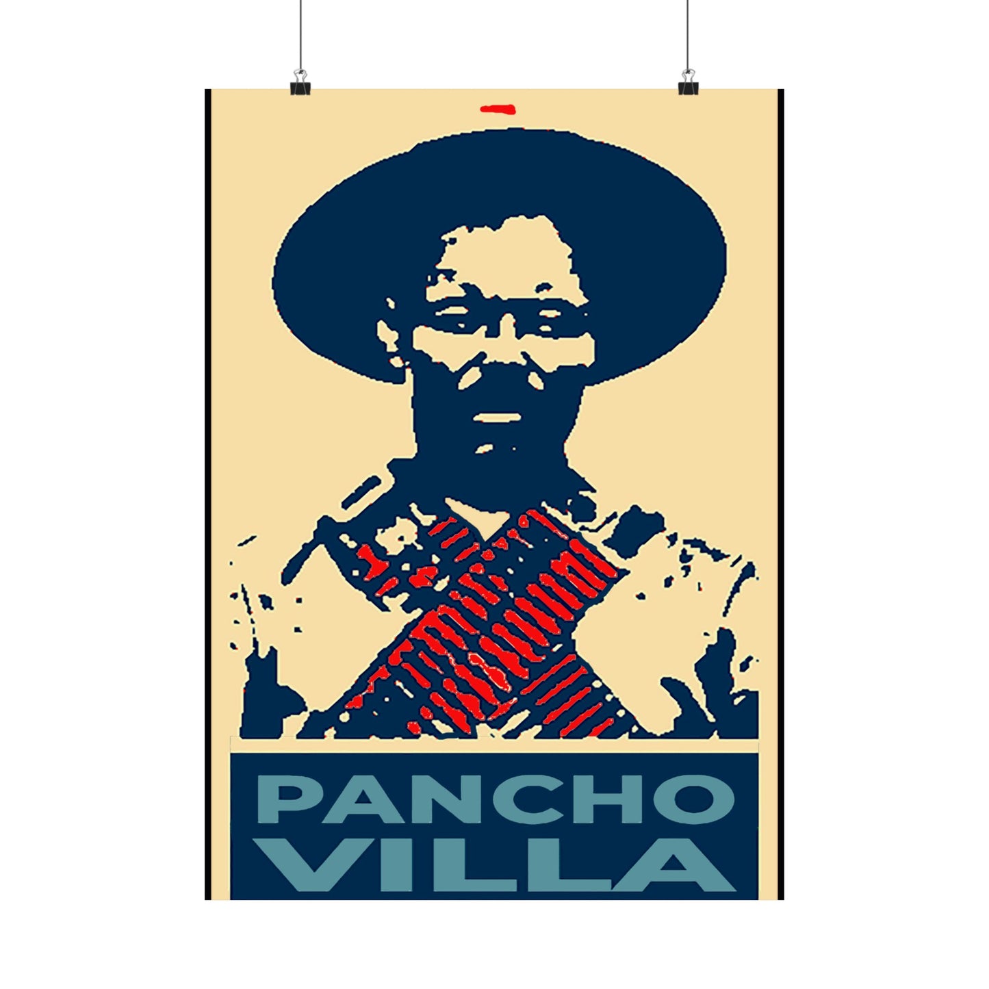 Matte Vertical Posters Pancho Villa art viva Mexico cabrones  cinco de mayo