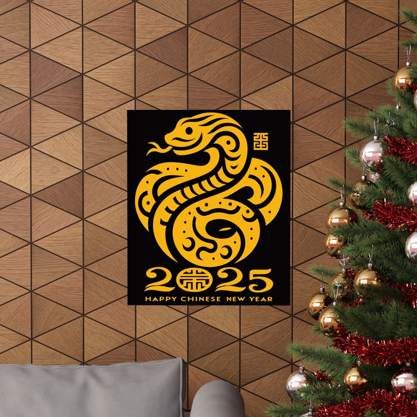 Matte Vertical Posters Chinese new year celebration 2025 year of  Snake chinese lunar year